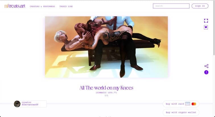 nftreats.art NFT Marketplace (NSFW) cover